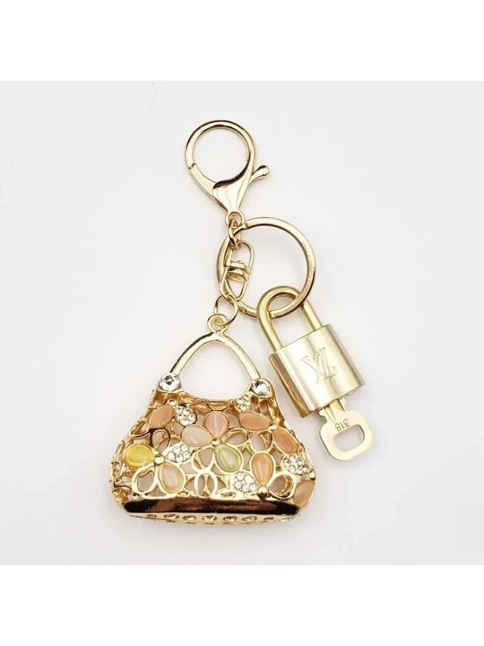 Authentic Louis Vuitton Lock & Key with unbranded Bagcharm, Keycharm, Keychain